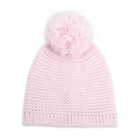 NWT WOMENS MEN\'S UGG KNIT WOOL BLEND BEANIE POM HAT OSFA PINK